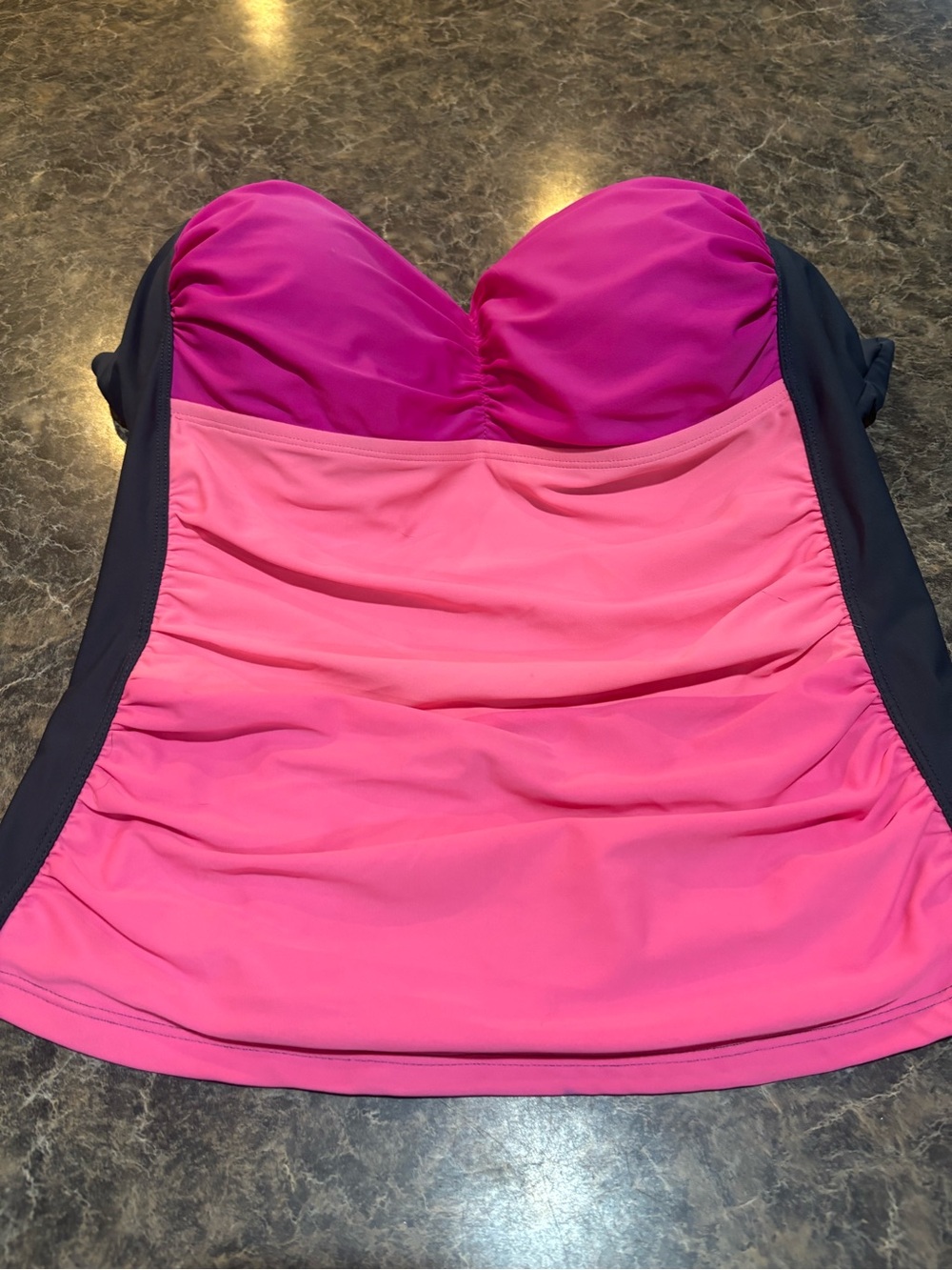 La Blanca Pink and Magenta Colorblock Two Piece Swim set.